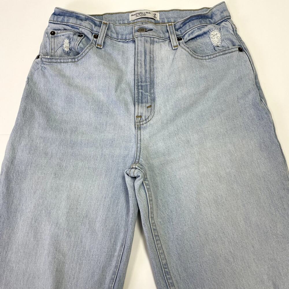Abercrombie & Fitch 90s Straight Ultra High rise Jeans Size 28/6L - Picture 3 of 13